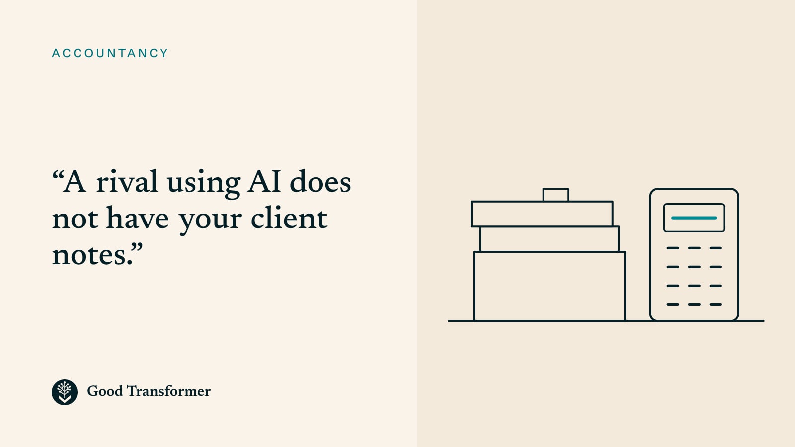 Illustrated cover for an article on AI and the future of accountancy firms.